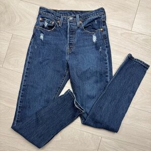 Levi’s 501 Skinny Distressed Jeans Button Fly Size 30